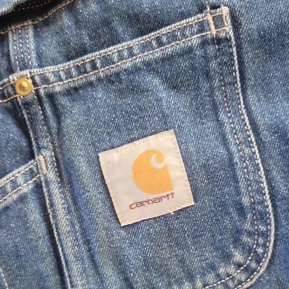 Carhartt Classic Blue Denim Overalls 38x30 - Picture 2 of 8